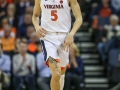 February 27, 2019: Virginia Cavaliers guard Kyle Guy (5) brings the ball up the court in the first half of NCAA basketball action between the Georgia Tech Yellow Jackets and the Virginia Cavaliers at John Paul Jones Arena Charlottesville, VA. Jonathan Huff/CSM