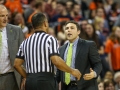 February 27, 2019: Georgia Tech head coach Josh Pastner shows his displeasure of a call during NCAA basketball action between the Georgia Tech Yellow Jackets and the Virginia Cavaliers at John Paul Jones Arena Charlottesville, VA. Jonathan Huff/CSM