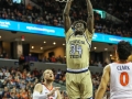 February 27, 2019: Georgia Tech Yellow Jackets forward Abdoulaye Gueye (34) dunks the ball in the second half of NCAA basketball action between the Georgia Tech Yellow Jackets and the Virginia Cavaliers at John Paul Jones Arena Charlottesville, VA. Jonathan Huff/CSM