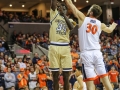 February 27, 2019: Georgia Tech Yellow Jackets forward Abdoulaye Gueye (34) shoots a jump-shot in the second half of NCAA basketball action between the Georgia Tech Yellow Jackets and the Virginia Cavaliers at John Paul Jones Arena Charlottesville, VA. Jonathan Huff/CSM