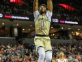 February 27, 2019: Georgia Tech Yellow Jackets forward James Banks III (1) dunks the ball in the second half of NCAA basketball action between the Georgia Tech Yellow Jackets and the Virginia Cavaliers at John Paul Jones Arena Charlottesville, VA. Jonathan Huff/CSM