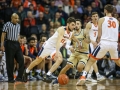 February 27, 2019: Virginia Cavaliers guard Ty Jerome (11) uses a pick set by forward Jay Huff (30) during NCAA basketball action between the Georgia Tech Yellow Jackets and the Virginia Cavaliers at John Paul Jones Arena Charlottesville, VA. Jonathan Huff/CSM