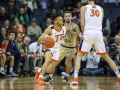 February 27, 2019: Virginia Cavaliers guard Marco Anthony (24) uses a pick set by forward Jay Huff (30) during NCAA basketball action between the Georgia Tech Yellow Jackets and the Virginia Cavaliers at John Paul Jones Arena Charlottesville, VA. Jonathan Huff/CSM