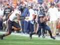 December 29, 2018: Virginia Cavaliers wide receiver Olamide Zaccheaus (4) looks for an opening in the South Carolina defense during NCAA football action between the South Carolina Gamecocks and the Virginia Cavilers at Bank of America Stadium in Charlotte, NC. Jonathan Huff/CSM