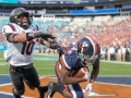 December 29, 2018: Virginia Cavaliers wide receiver Olamide Zaccheaus (4) catches a touchdown in the first quarter during NCAA football action between the South Carolina Gamecocks and the Virginia Cavilers at Bank of America Stadium in Charlotte, NC. Jonathan Huff/CSM