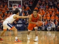 January 4, 2020: Virginia Tech Hokies guard Wabissa Bede (3) looks for an open teammate during NCAA basketball action between the Virginia Tech Hokies and the Virginia Cavaliers at John Paul Jones Arena Charlottesville, VA. Jonathan Huff/CSM