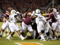 October 25, 2018: Virginia Tech Hokies quarterback Ryan Willis (5) dives into the end zone during NCAA football action between the Georgia Tech Yellow Jackets and the Virginia Tech Hokies at Lane Stadium in Blacksburg, VA. Jonathan Huff/CSM
