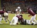 October 25, 2018: Georgia Tech Yellow Jackets quarterback Tobias Oliver (8) dives into the end zone during NCAA football action between the Georgia Tech Yellow Jackets and the Virginia Tech Hokies at Lane Stadium in Blacksburg, VA. Jonathan Huff/CSM