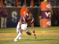 October 25, 2018: Virginia Tech Hokies running back Deshawn McClease (33) tries to pickup a dropped kickoff return ball during NCAA football action between the Georgia Tech Yellow Jackets and the Virginia Tech Hokies at Lane Stadium in Blacksburg, VA. Jonathan Huff/CSM