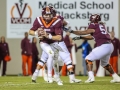 October 25, 2018: Virginia Tech Hokies quarterback Ryan Willis (5) tries to extend the play during NCAA football action between the Georgia Tech Yellow Jackets and the Virginia Tech Hokies at Lane Stadium in Blacksburg, VA. Jonathan Huff/CSM