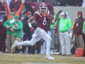 December 1, 2018: Virginia Tech Hokies wide receiver Hezekiah Grimsley (6) catches a touchdown pass in the first half during NCAA football action between the Marshall Thundering Herd and the Virginia Tech Hokies at Lane Stadium in Blacksburg, VA. Jonathan Huff/CSM