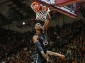 March 8, 2019: Miami (Fl) Hurricanes center Ebuka Izundu (15) dunks the ball during NCAA basketball action between the Miami (Fl) Hurricanes and the Virginia Tech Hokies at Cassell Coliseum Blacksburg, VA. Virginia Tech defeats Miami (Fl) 84 -70.  Jonathan Huff/CSM