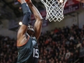 March 8, 2019: Miami (Fl) Hurricanes center Ebuka Izundu (15) dunks the ball during NCAA basketball action between the Miami (Fl) Hurricanes and the Virginia Tech Hokies at Cassell Coliseum Blacksburg, VA. Virginia Tech defeats Miami (Fl) 84 -70.  Jonathan Huff/CSM