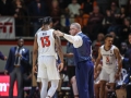 March 8, 2019: Virginia Tech Hokies head coach Buzz Williams pulls senior guard Ahmed Hill (13) from the game for the final time at Cassell Coliseum during NCAA basketball action between the Miami (Fl) Hurricanes and the Virginia Tech Hokies at Cassell Coliseum Blacksburg, VA. Virginia Tech defeats Miami (Fl) 84 -70.  Jonathan Huff/CSM