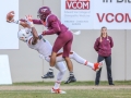 November 17, 2018: Miami Hurricanes wide receiver Darrell Langham (81) catches a touchdown in the first half of NCAA football action between the Miami Hurricanes and the Virginia Tech Hokies at Lane Stadium in Blacksburg, VA. Jonathan Huff/CSM