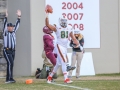 November 17, 2018: Miami Hurricanes wide receiver Darrell Langham (81) celebrates a touchdown in the first half of NCAA football action between the Miami Hurricanes and the Virginia Tech Hokies at Lane Stadium in Blacksburg, VA. Jonathan Huff/CSM