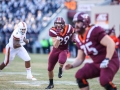 November 17, 2018: Virginia Tech Hokies tight end Dalton Keene (29) scores a touchdown in the first have of NCAA football action between the Miami Hurricanes and the Virginia Tech Hokies at Lane Stadium in Blacksburg, VA. Jonathan Huff/CSM