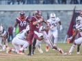 November 17, 2018: Virginia Tech Hokies quarterback Ryan Willis (5) breaks through the Miami defense during NCAA football action between the Miami Hurricanes and the Virginia Tech Hokies at Lane Stadium in Blacksburg, VA. Jonathan Huff/CSM