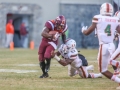 November 17, 2018: Virginia Tech Hokies running back Steven Peoples (25) tries to break free of the Miami defense during NCAA football action between the Miami Hurricanes and the Virginia Tech Hokies at Lane Stadium in Blacksburg, VA. Jonathan Huff/CSM
