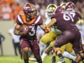 October 6, 2018: Virginia Tech Hokies running back Deshawn McClease (33) tries to breakout of the Virginia Tech backfield during NCAA football action between the Notre Dame Fighting Irish and the Virginia Tech Hokies at Lane Stadium in Blacksburg, VA. Jonathan Huff/CSM