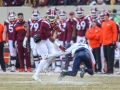 November 23, 2018: Virginia Tech Hokies wide receiver Hezekiah Grimsley (6) breaks free of Virginia Cavaliers safety Juan Thornhill (21) tackle during NCAA football action between the Virginia Cavaliers and the Virginia Tech Hokies at Lane Stadium in Blacksburg, VA. Jonathan Huff/CSM