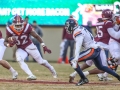 November 23, 2018: Virginia Tech Hokies running back Steven Peoples (32) looks for a whole in the Virginia defense during NCAA football action between the Virginia Cavaliers and the Virginia Tech Hokies at Lane Stadium in Blacksburg, VA. Jonathan Huff/CSM