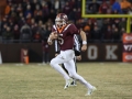 November 23, 2018: Virginia Tech Hokies quarterback Ryan Willis (5) escapes out of the backfield during NCAA football action between the Virginia Cavaliers and the Virginia Tech Hokies at Lane Stadium in Blacksburg, VA. Jonathan Huff/CSM