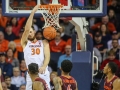 January 15, 2019: Virginia Cavaliers forward Jay Huff (30) dunks the ball in the second half of NCAA basketball action between the Virginia Cavaliers and the Virginia Tech Hokies at John Paul Jones Arena Charlottesville, VA. Jonathan Huff/CSM