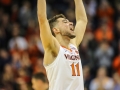 January 15, 2019: Virginia Cavaliers guard Ty Jerome (11) celebrates a second half lead during NCAA basketball action between the Virginia Cavaliers and the Virginia Tech Hokies at John Paul Jones Arena Charlottesville, VA. Jonathan Huff/CSM