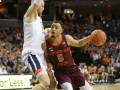January 15, 2019: Virginia Tech Hokies guard Justin Robinson (5) tries to drive into the lane during NCAA basketball action between the Virginia Cavaliers and the Virginia Tech Hokies at John Paul Jones Arena Charlottesville, VA. Jonathan Huff/CSM