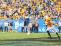 September 1, 2018: West Virginia Mountaineers wide receiver David Sills V (13) catches his second of two touchdowns during NCAA football action between the West Virginia Mountaineers and the Tennessee Volunteers at the Belk College Kickoff at Bank of America Stadium in Charlotte, NC. West Virginia defeated Tennessee 40-14. Jonathan Huff/CSM