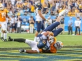 September 1, 2018: West Virginia Mountaineers wide receiver David Sills V (13) catches his second of two touchdowns during NCAA football action between the West Virginia Mountaineers and the Tennessee Volunteers at the Belk College Kickoff at Bank of America Stadium in Charlotte, NC. West Virginia defeated Tennessee 40-14. Jonathan Huff/CSM