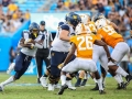 September 1, 2018: West Virginia Mountaineers running back Kennedy McKoy (6) looks for an opening in the Tennessee defense during NCAA football action between the West Virginia Mountaineers and the Tennessee Volunteers at the Belk College Kickoff at Bank of America Stadium in Charlotte, NC. West Virginia defeated Tennessee 40-14. Jonathan Huff/CSM