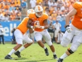 September 1, 2018: Tennessee Volunteers running back Tim Jordan (9) looks for a lane out of the backfield during NCAA football game between the West Virginia Mountaineers and the Tennessee Volunteers at the Belk College Kickoff at Bank of America Stadium in Charlotte, NC. Jonathan Huff/CSM