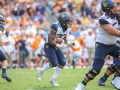 September 1, 2018: West Virginia Mountaineers running back Martell Pettaway (32) looks for a lane out of the backfield during NCAA football game between the West Virginia Mountaineers and the Tennessee Volunteers at the Belk College Kickoff at Bank of America Stadium in Charlotte, NC. Jonathan Huff/CSM