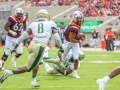 September 8, 2018: Virginia Tech Hokies quarterback Josh Jackson (17) runs for a first down during NCAA football action between the William & Mary Tribe and the Virginia Tech Hokies at Lane Stadium in Blacksburg, VA. Jonathan Huff/CSM