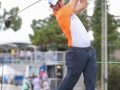 August 18, 2018: Ryan Blaum watches his drive off of the 11th tee during the third round of the Wyndham Championship at Sedgefield Country Club in Greensboro, NC. Jonathan Huff/CSM