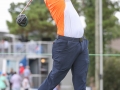 August 18, 2018: Ryan Blaum watches his drive off of the 11th tee during the third round of the Wyndham Championship at Sedgefield Country Club in Greensboro, NC. Jonathan Huff/CSM