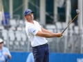 August 19, 2018: Jonathan Byrd tees off from the 17th tee during the third round of the Wyndham Championship at Sedgefield Country Club in Greensboro, NC. Jonathan Huff/CSM