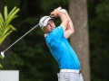 August 19, 2018: Martin Laird tees off from the second tee during the final round of the Wyndham Championship at Sedgefield Country Club in Greensboro, NC. Jonathan Huff/CSM