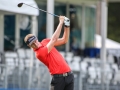 August 19, 2018: Brett Stegmaier tees off from the 17th tee during the third round of the Wyndham Championship at Sedgefield Country Club in Greensboro, NC. Jonathan Huff/CSM