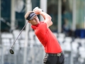 August 19, 2018: Brett Stegmaier tees off from the 17th tee during the third round of the Wyndham Championship at Sedgefield Country Club in Greensboro, NC. Jonathan Huff/CSM