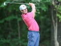 August 19, 2018: Harris English tees off from the second tee during the final round of the Wyndham Championship at Sedgefield Country Club in Greensboro, NC. Jonathan Huff/CSM