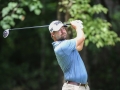 August 19, 2018: Ryan Moore tees off from the second tee during the final round of the Wyndham Championship at Sedgefield Country Club in Greensboro, NC. Jonathan Huff/CSM