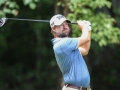 August 19, 2018: Ryan Moore tees off from the second tee during the final round of the Wyndham Championship at Sedgefield Country Club in Greensboro, NC. Jonathan Huff/CSM
