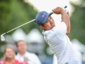 August 19, 2018: C.T. Pan hits his tee shot from the 16th tee box during the final round of the Wyndham Championship at Sedgefield Country Club in Greensboro, NC. Jonathan Huff/CSM