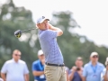 August 19, 2018: Brandt Snedeker watches his drive from the 18th tee during the third round of the Wyndham Championship at Sedgefield Country Club in Greensboro, NC. Jonathan Huff/CSM