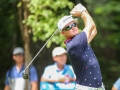 August 19, 2018: Brian Gay tees off from the second tee during the final round of the Wyndham Championship at Sedgefield Country Club in Greensboro, NC. Jonathan Huff/CSM
