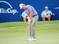 August 19, 2018: Brandt Snedeker putts for birdie on the 18th hole during the third round of the Wyndham Championship at Sedgefield Country Club in Greensboro, NC. Jonathan Huff/CSM