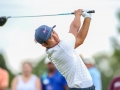 August 19, 2018: C.T. Pan watches his tee shot from the 18th tee box during the final round of the Wyndham Championship at Sedgefield Country Club in Greensboro, NC. Jonathan Huff/CSM